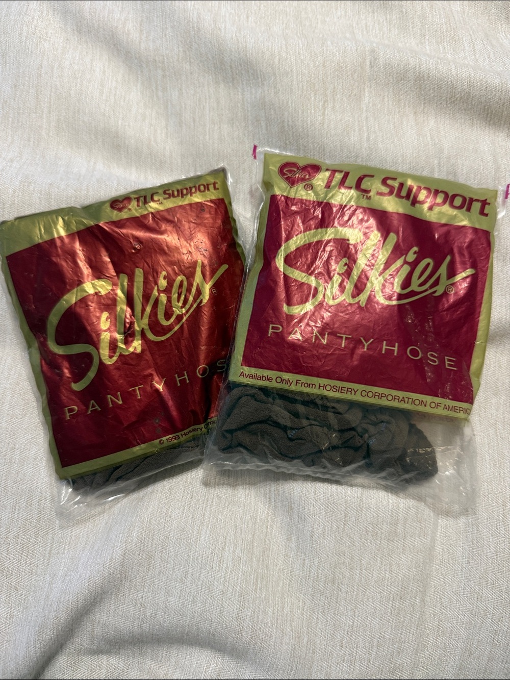 Vintage Silkies TLC Large Mocha 312 Set of Two Pantyhose